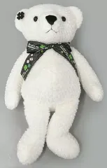 【中古】ぬいぐるみ クマ(ホワイト) ぬいぐるみ(M) 「幸せを呼ぶくまさん Chic」
