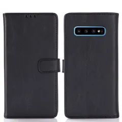 【在庫セール】衝撃吸収 横開き スタンド機能 カード入れ マグネット式 薄型 財布型 PU革 (ブラック) 手帳ケース スマホケース Samsung 対応 SCV41 サムスン au / / ドコモsc03l SC-03L docomo S10 Galaxy