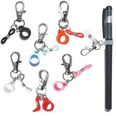 TUDOUZZZ シリコンペンクリップ カラフル ペンホルダー ストラップ付き 磁気ペン立て マグネットクリップ 多用途 スタンド 鉛筆ホルダー 収納 文房具整理 便利グッズ【7個セット】 0