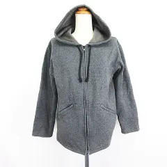 アニエスベー agnes b. SPORT パーカー ジャケット 長袖 ジップアップ 裏フリース コットン S グレー ※EKMのサムネイル