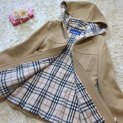 BURBERRY BLUELABEL ラクーンファー ダウンベスト ノバチェック - メルカリ