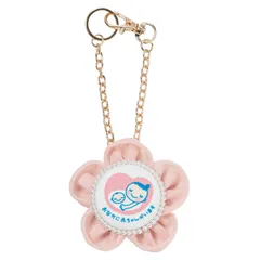 新品 【cocomam】マタニティロゼット フラワーシフォンキーホルダー お花が可愛い ママになるみなさまへ ギフト プレゼント お祝い ベビー 日本製 マタニティマーク (パールピンク)
