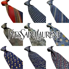 イブサンローラン ハイ ブランド ネクタイ 古着 アクセサリー 小物 ワンポイント スーツ プレゼント ビンテージ VINTAGE 高級 総柄 シンプル 高級感 YVES SAINT LAURENT2025 O  p20/