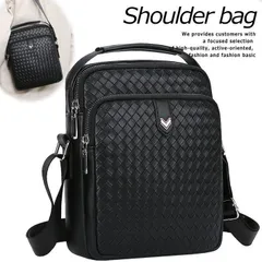 ショルダーバッグ メンズ ワンショルダー サコッシュ 斜めがけ メンズボディバック かっこいい ボディバッグ レザー ワンショルダーバッグ カバン 鞄 かばん レザー調 メンズバッグ メンズショルダーバック 散歩 父の日 7987522 ブラック (C柄)