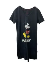 Disney 半袖 キャラクターTシャツ M ブラック ディズニー プルオーバー ミッキーマウス 古着卸 アメリカ仕入 a705-5385
