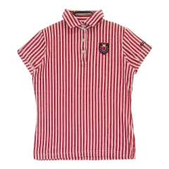 サイズ：1 JACK BUNNY ジャックバニー  半袖ポロシャツ ストライプ レッド系 [240101459286] ゴルフウェア レディース ストスト