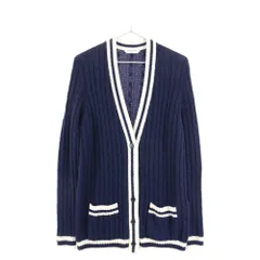 SAINT LAURENT PARIS (サンローランパリ) ケーブルニットカーディガン レディース 668374 Y75FW ネイビーのサムネイル