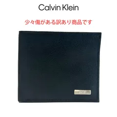 訳あり商品 新品未使用 CK Calvin Klein メンズ二つ折り財布 31CK130018 001 BLACK