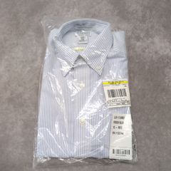 未使用　LLBean　 オックスフォード半袖シャツ　15-REG  ストライプ　半袖シャツ 　タグ付　LLビーン　エルエルビーン TRINKLE RESISTANT