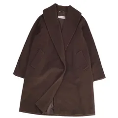 美品 マックスマーラ Max Mara コート 白タグ ロングコート ボタンレス