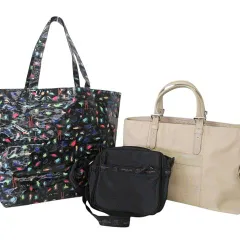 ミッソーニ MISSONI カンサイ ヒロココシノ バッグ3点セット ナイロン PVC トート ショルダー 柄 黒 ベージュ ■GY99のサムネイル