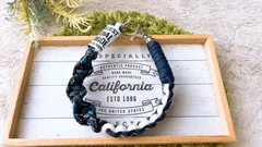 パラコード✶スマホストラップ✶ショート手首用✶ハンドストラップ✶ストラップホルダー付✶ブルーブラックカモ☓ネイビー☓ホワイト