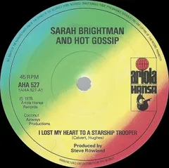 英7” Sarah Brightman & Hot Gossip I Lost My Heart To A Starship Trooper AHA527 Ariola Hansa /00080