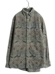 【お得なクーポン配布中!】 カベラス ネイティブ 総柄 シャモア クロス 3点留め ボタンダウン 長袖 シャツ メンズ M 古着 Cabelas ネルシャツ ハンティング フランネル