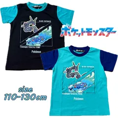 ポケットモンスター ポケモン ブラックレックウザ/テラパゴス 袖切替 半袖Tシャツ キッズ プリント キャラクター 男の子 男児 ボーイズ (PKM504-68357)