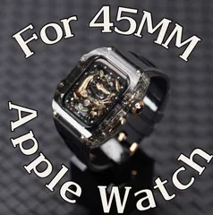 45㎜高級AppleWatch アップルウォッチバンド ラバーベルトカバー  ケース　バンド　キラキラ　メタル67