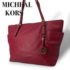 【良品】MICHEAL KORS マイケルコース ハンドバッグ レディース レザー A4収納 レッド 肩掛け 通勤バッグ 5086
