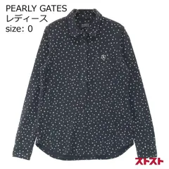 PEARLY GATES パーリーゲイツ 長袖 ポロシャツ 星柄 ネイビー系 0 [240001866182]#