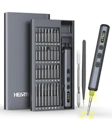 USB-C充電式 分解工具 iphone パソコン hdd 4 ps4 mac メガネ 時計 LEDライト付き 差し替えドライバー ペン型 修理 スマホ 正逆転切替 カメラ switch y字 星型 5段シフト可能 プラス 六角 三角 マイナス S2素材 トルのサムネイル