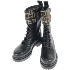 RENE CAOVILLA レネ カオヴィラ 20SS ビジューコンバットレースアップブーツ  ブラック 36