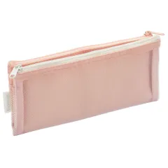 ☆ ピンク ☆ フリップスナップペンケース レイメイ藤井 ペンケース スリム フリップスナップペンケース 筆箱 ふでばこ 筆ばこ 筆入れ 見やすい 中身がよく見える フリップスナップ ファスナー ダブルファスナー ポケット 半透明 メッシュ フラット