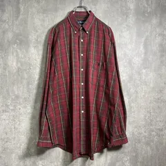 【良品】90's~，Ralph Lauren｜ラルフローレン，BIG SHIRT｜ビッグシャツ (The Big Shirt)，オンブレ，シャドーチェック，BD，刺繍，ポニーロゴ