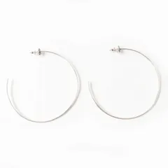 極美品☆CHROME HEARTS クロムハーツ CHプラス フープピアス/アクセサリー 2個セット SV925×14K シルバー 重量9.7g 保存袋付きのサムネイル