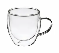 新品 カクセー ダブルウォール グラス カップ 270ml 二重構造 保温 保冷 持ちやすい 結露しない DW-02