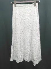 ◇ Θ NATURAL BEAUTY BASIC バイカラースカラレース ロング マーメイド スカート サイズM アイボリー レディース P  【1410160011096】