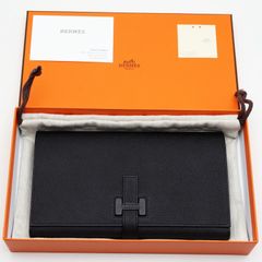 【新品】エルメス　ニュー・Hパッサン・トゥタンマン　新作　長財布　ブラック　エプソン　シルバー金具　W刻印