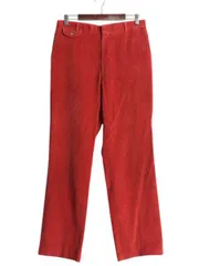 【お得なクーポン配布中!】 90s USA製 ランズエンド 太畝 コーデュロイ パンツ メンズ 実寸 31 31 オールド LANDS END ノータック ストレート スラックス 5ポケット 赤のサムネイル