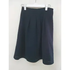 ◇ BEAMS HEART ビームス ハート 総柄 膝丈 フレア スカート サイズ0 ネイビー レディース  【中古】 【1206080005686】