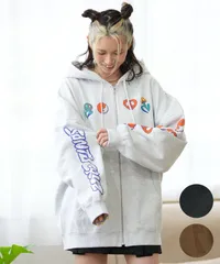 【ムラスポ公式】新品 SANTACRUZ サンタクルーズ パーカー ジップアップ レディース バックプリント 袖ロゴ 裏起毛 502243335 ムラサキスポーツ限定のサムネイル