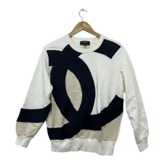 希少　CHANEL ビーズ刺繍スウェットM アイボリー　トップス 希少 CHANEL ビーズ刺繍スウェットM アイボリー トップス 希少 CHANEL