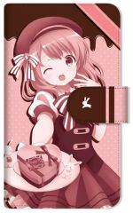 [중고] 휴대 재킷 커버 01. 코코아 다이어리 스마트 폰 케이스 for 멀티 사이즈 (L) [주문은 토끼입니까??]