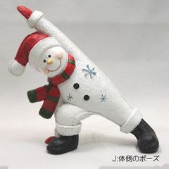 ヨガスノーマン J 体側のポーズ クリスマス オブジェ 置物 かわいい 新品