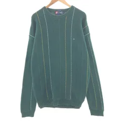 古着 ラルフローレン Ralph Lauren CHAPS チャップス ストライプ柄 コットンニットセーター メンズXL相当/taa003389
