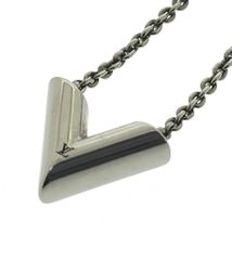 美品 ルイ・ヴィトン LOUIS VUITTON ネックレス エセンシャルV M63197 シルバー ステンレススチール エッセンシャルV レディース ルイヴィトン ♯0203010269