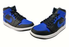 ナイキ NIKE 20年製 AIR JORDAN 1 MID HYPER ROYAL エア ジョーダン ミッド ハイパー ロイヤル AJ1 青 黒 554724-077 メンズ靴 スニーカー ブルー 26.5cm 104-shoes264