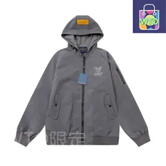 【本日限定特価】Louis Vuitton メンズ フーディー 刺繍ロゴ ブラック/グレー M-4XL [本日特価|新品未使用品]