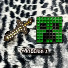 マインクラフト MINECRAFT マイクラ ピンバッジ  セット 剣 クリーパー ロゴ ゲーム キャラクター ストリート アメカジ ゲーマー 古着 子供