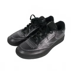メゾンマルジェラ Maison Margiela × リーボック Reebok PROJECT 0 CC Club C スニーカー 転写プリント 26cm 黒 ブラック H02361