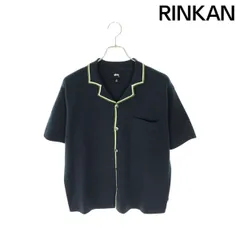 ケーブルニット ショートスリーブ ポロシャツ ステューシー ブラック L 国内正規 STUSSY 20SS cable s/s polo ケーブルニット ショート