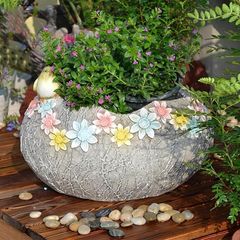 鉢植え 植木鉢 プランター プラントポット フラワーポット 花瓶 ガーデニング 樹脂 屋内 屋外 室内 インテリア 庭 玄関 卵型 たまご エッグ