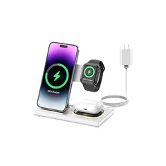 【最新型】HATALKIN 3in1ワイヤレス充電器 Compatible with iPhone17/17 Air/17 Pro/17 Pro Max/16/15/14/13/AirPods 4/Pro 3/Pro2/Apple watch Series 1