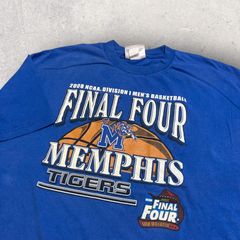 US古着 メキシコ製 TRI-LAKE INC Memphis Tigers バスケット Basketball Tシャツ XL ブルー