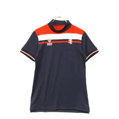 中古 メンズ アドミラルゴルフ Admiral Golf 半袖シャツ M 紺