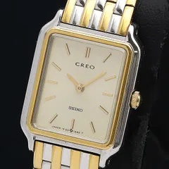 【稼働/良品】SEIKO クォーツ 4N20-0400 CREO アイボリー 稼働/良品】SEIKO クォーツ 4N20-0400 CREO アイボリー 稼働