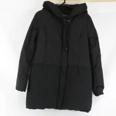 美品『USED』INDIVI【インディヴィ】 ダウンコート ダウンジャケット ポリエステル/レーヨン レディース 黒 ダウン90% フェザー10%