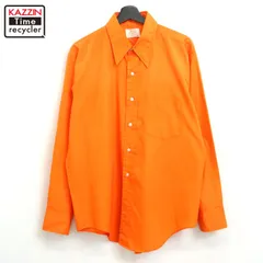 70s USA製 vintage ARROW 無地 長袖シャツ メンズ 表記17サイズ